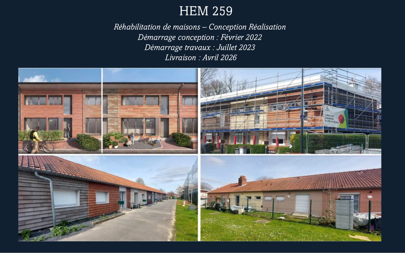 HEM pour le Web V3 260 logements en rénovation à Hem