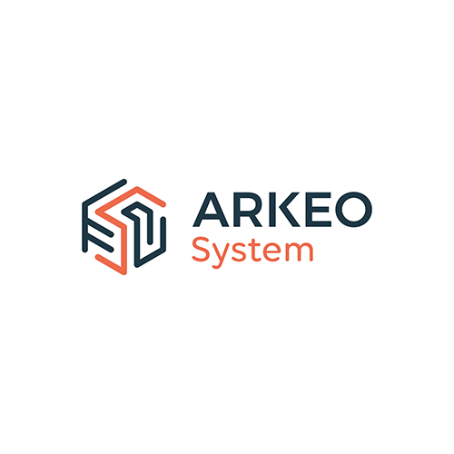 Logo de la société Arkeo System, spécialisée en ossature métallique légère