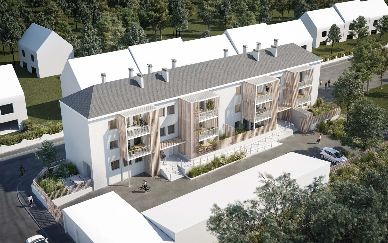 Réalisation de Bertin Bichet Architectes pour le compte de Silene Habitat à Saint-Nazaire